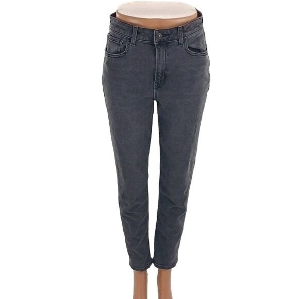 American Eagle Jeans Gray Denim Stretch Mom Jean Womens Size 2